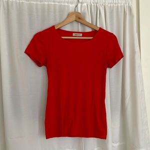 Madewell blood orange t-shirt, size XS